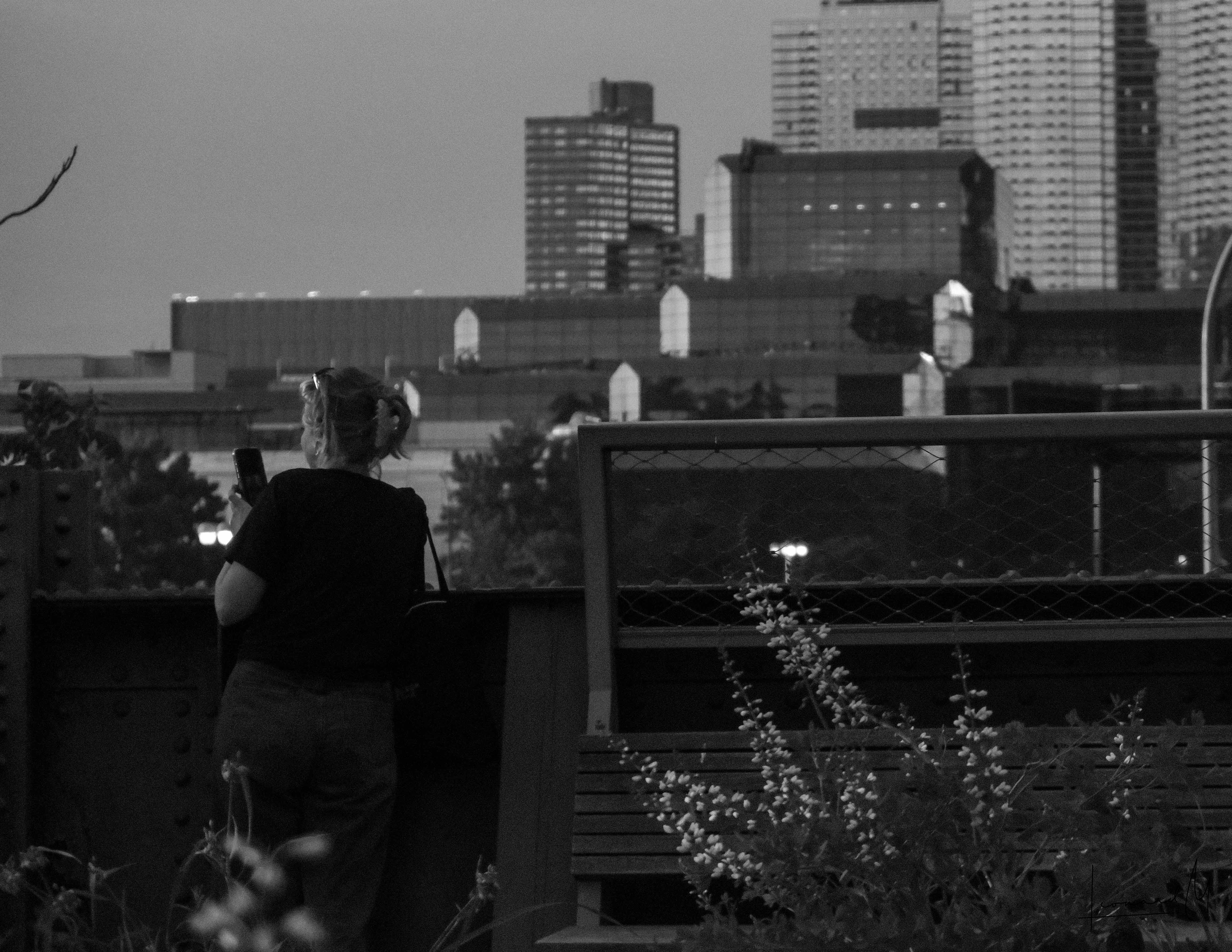 Woman taking photo on the highline